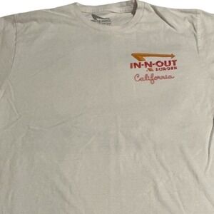 In-N-Out Burger T-Shirt Mens Medium White Graphic California Sunset